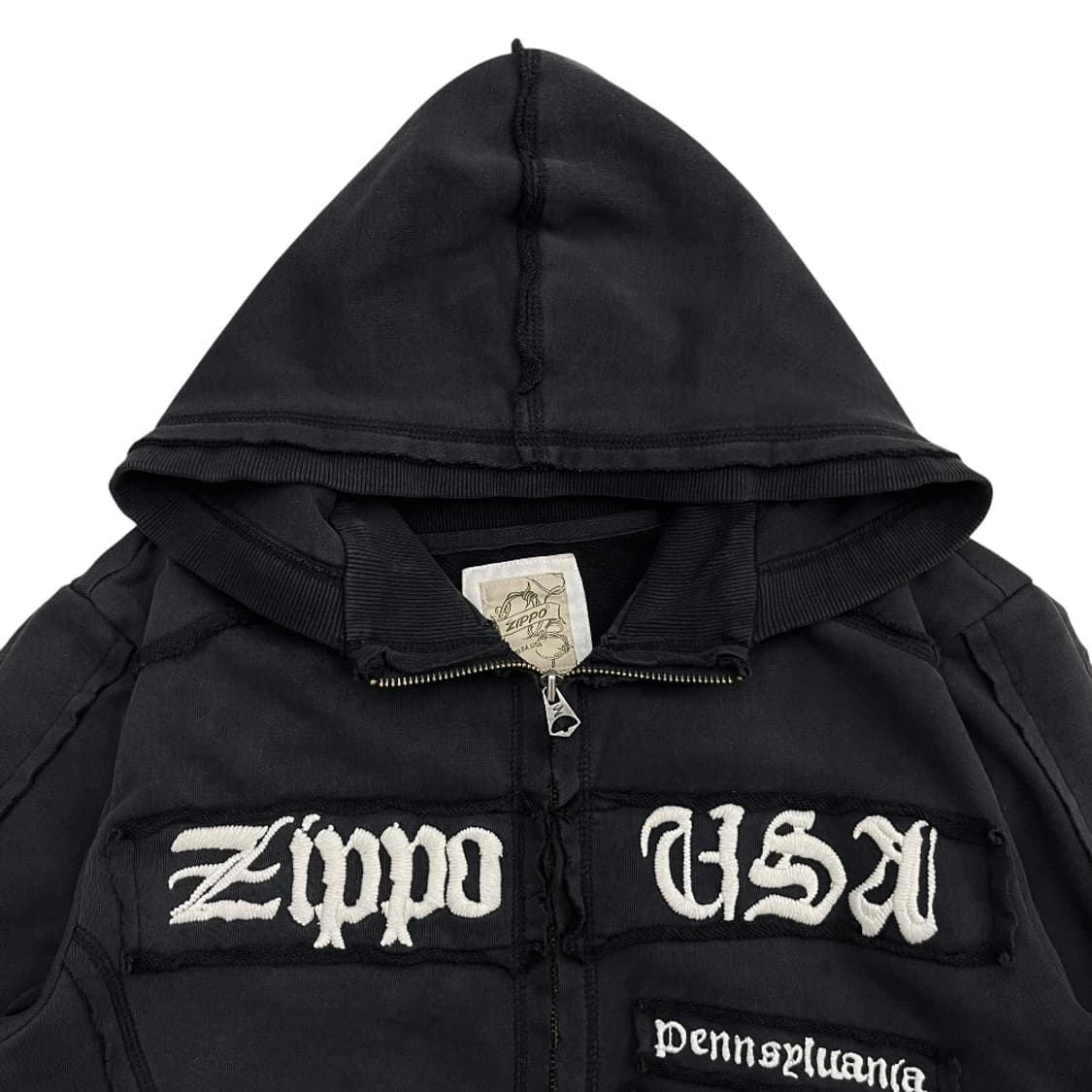 지포 빈티지 차콜 후드집업 M 상품이미지5