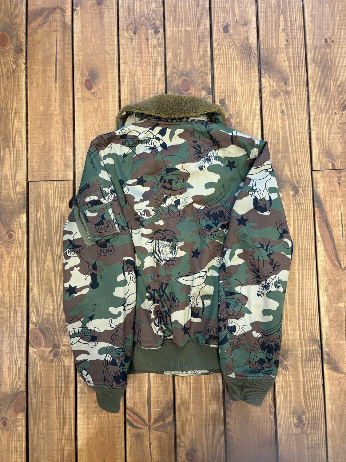 히스테릭글래머 카모패턴 항공자켓 상품이미지9