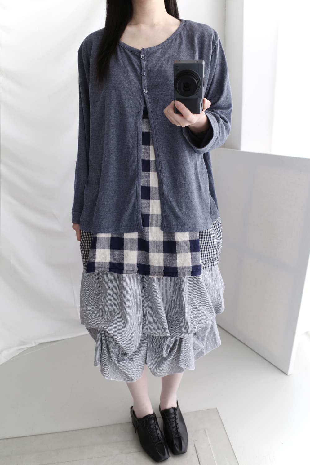 check layered long sleeve 상품이미지5