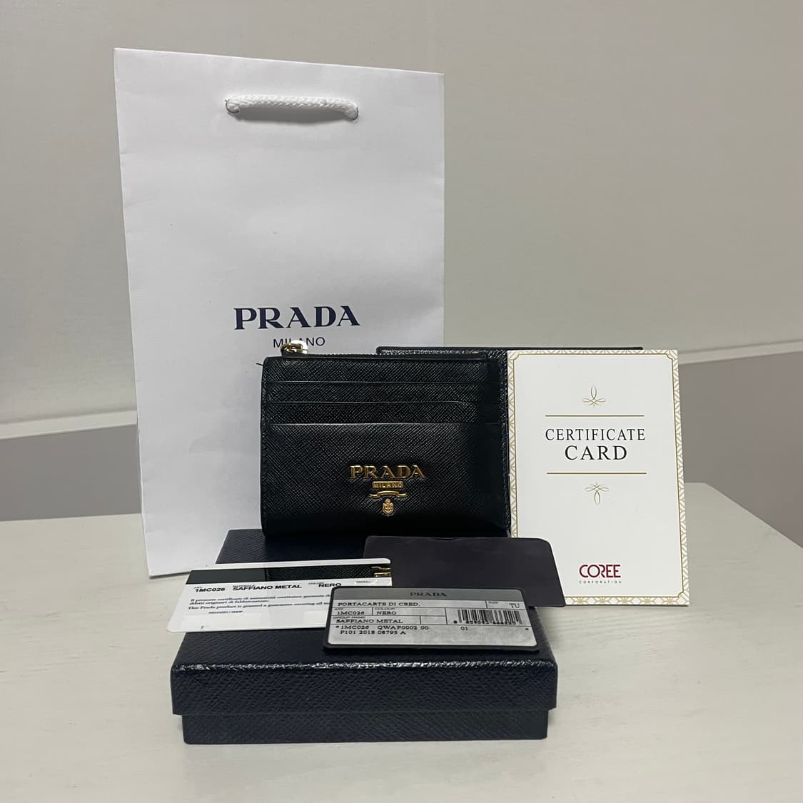 프라다 사피아노 지퍼 카드지갑 풀세트 상품이미지3