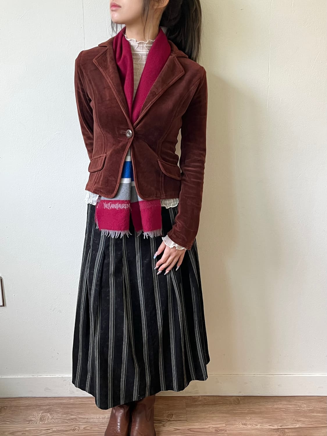 YSL 울 파스텔 머플러 상품이미지8