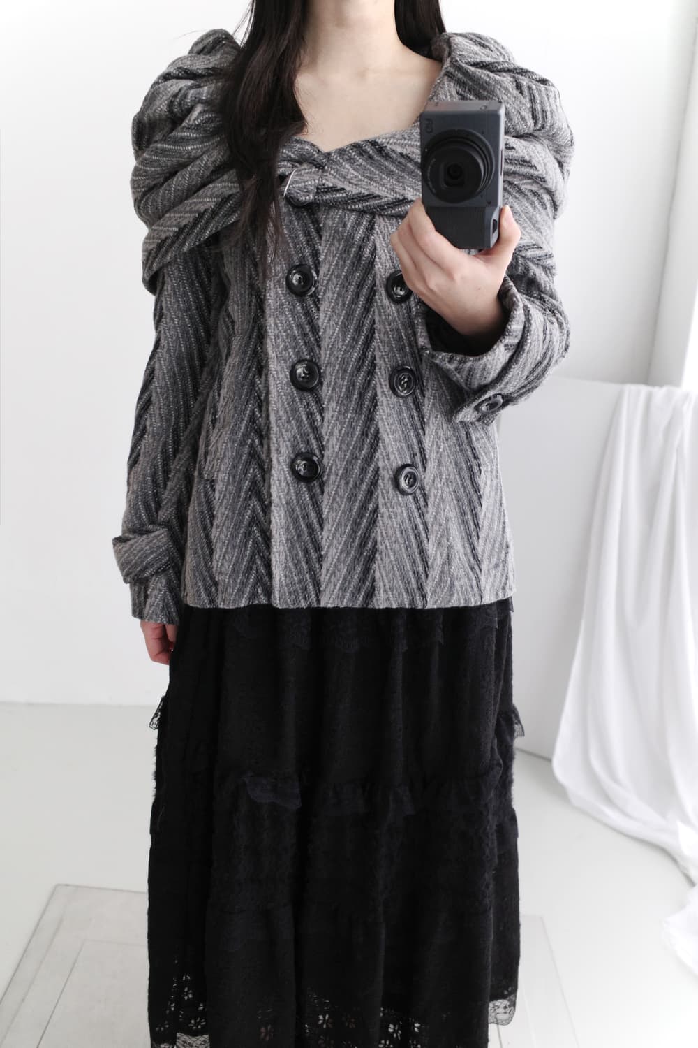 puff collar coat 상품이미지5