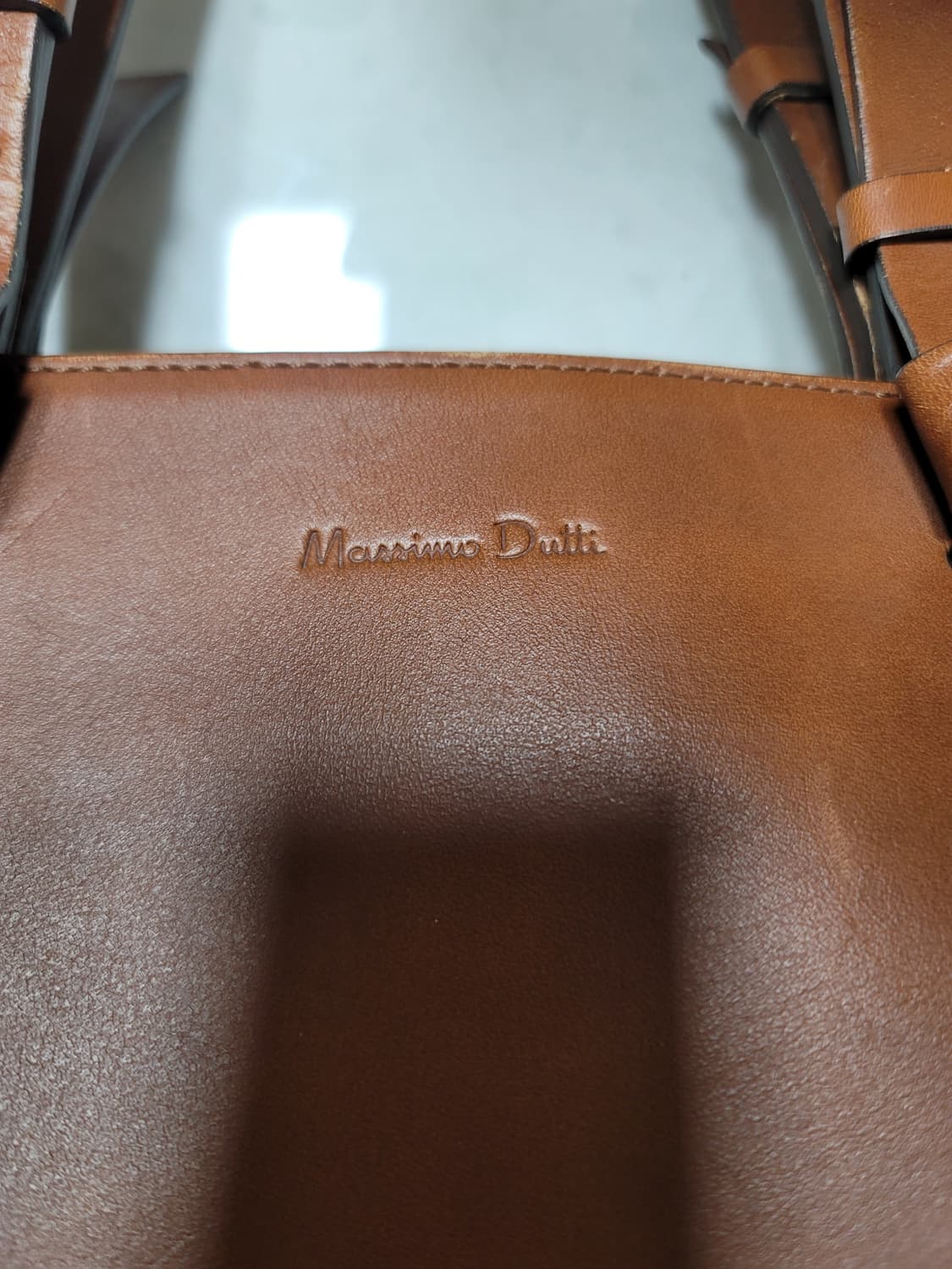 마시모두띠 브라운 통가죽 숄더백 상태굿
 상품이미지5