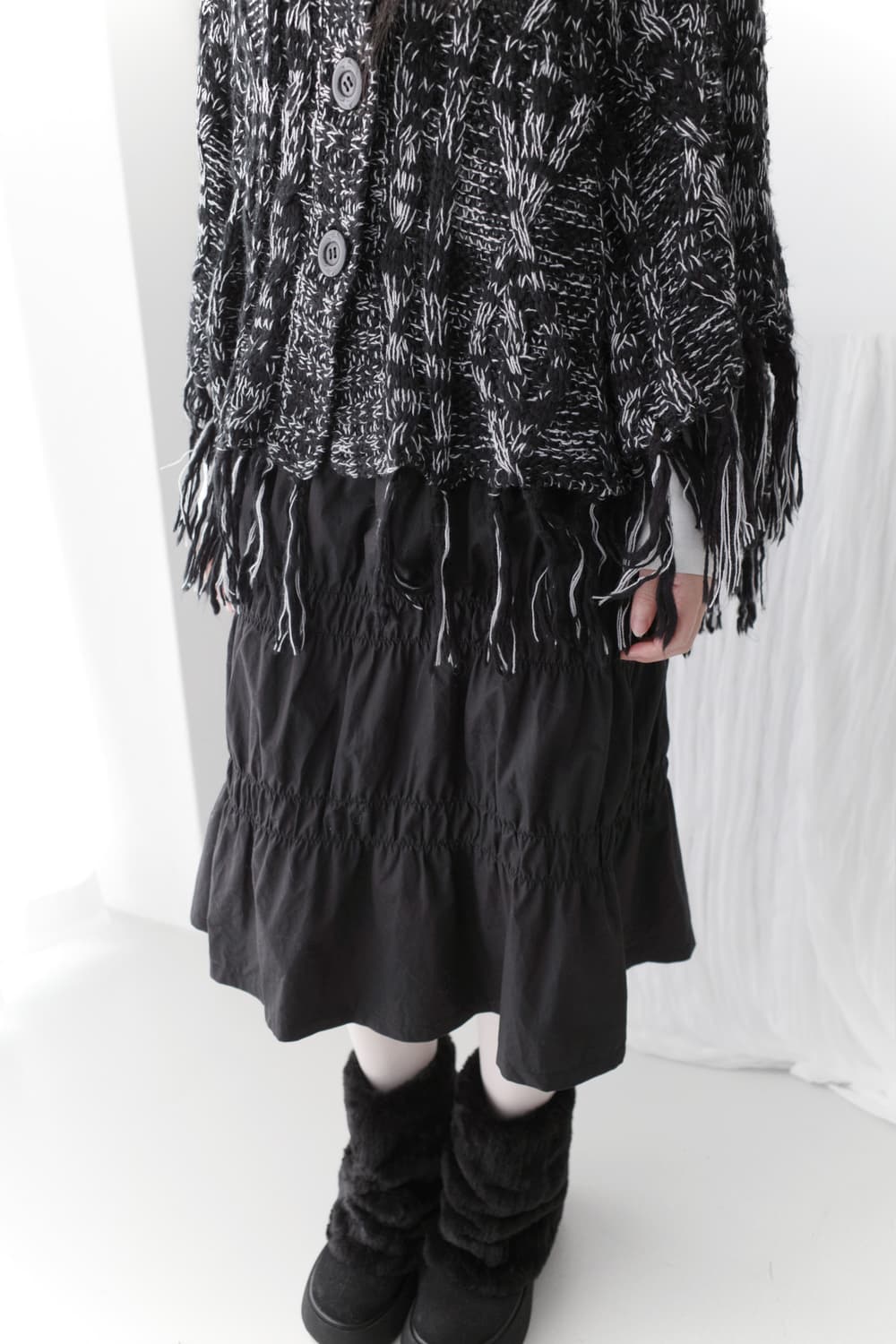 cecil mcbee) bokashi fringe cape 상품이미지8