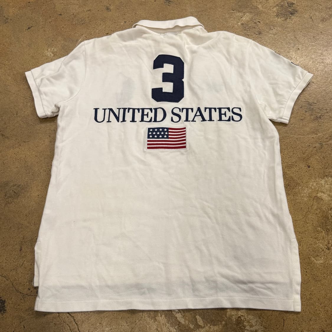 폴로 랄프로렌 USA 화이트 카라 PK 빅포니 반팔 티 상품이미지3