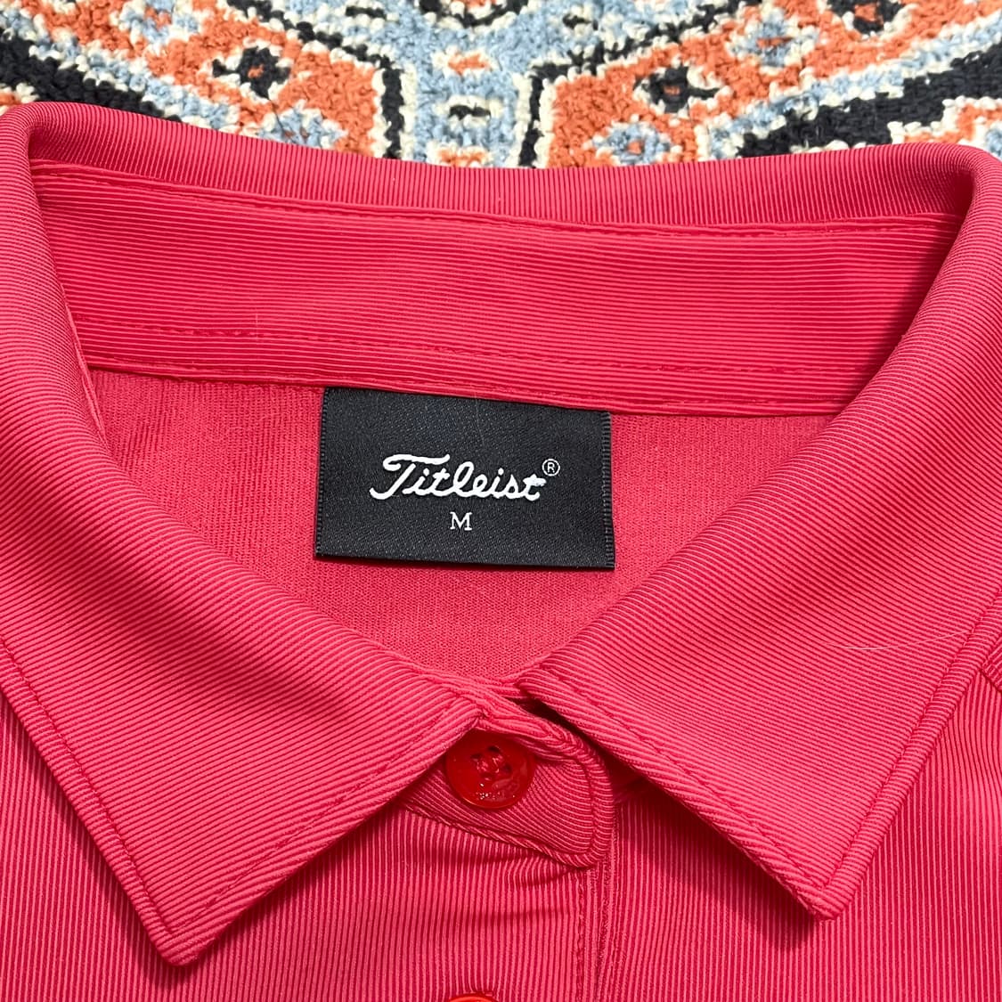 타이틀리스트 레드 골프 카라티셔츠 여성M 상품이미지4
