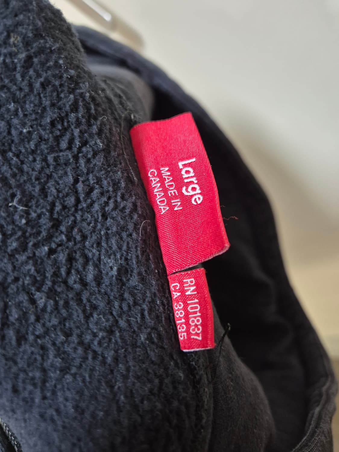 [L] 19FW 슈프림 텍스트 스트라이프 후드집업 (블랙) 상품이미지5