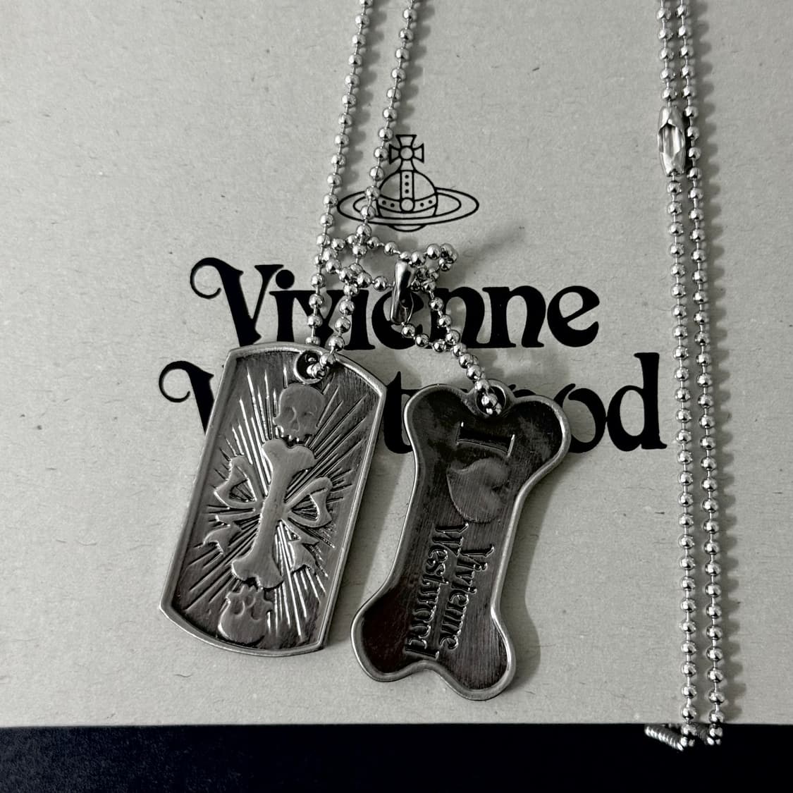비비안웨스트우드 도그 태그 군번줄 목걸이 상품이미지2