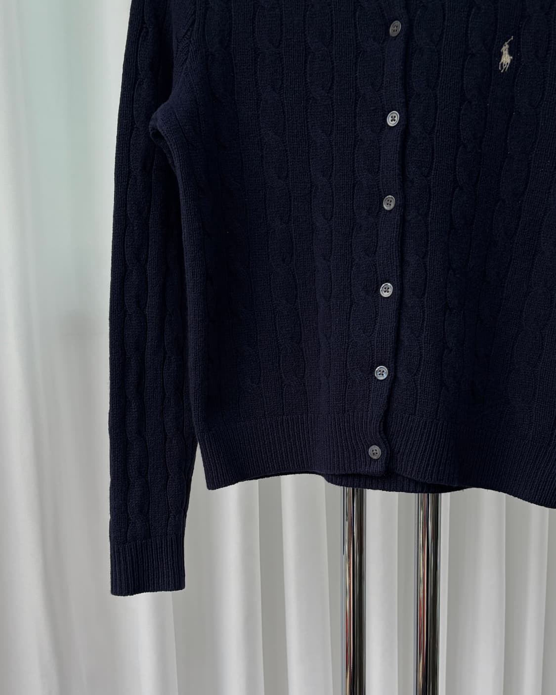 [M]폴로 랄프로렌 캐시미어 케이블 니트 가디건 navy 상품이미지5