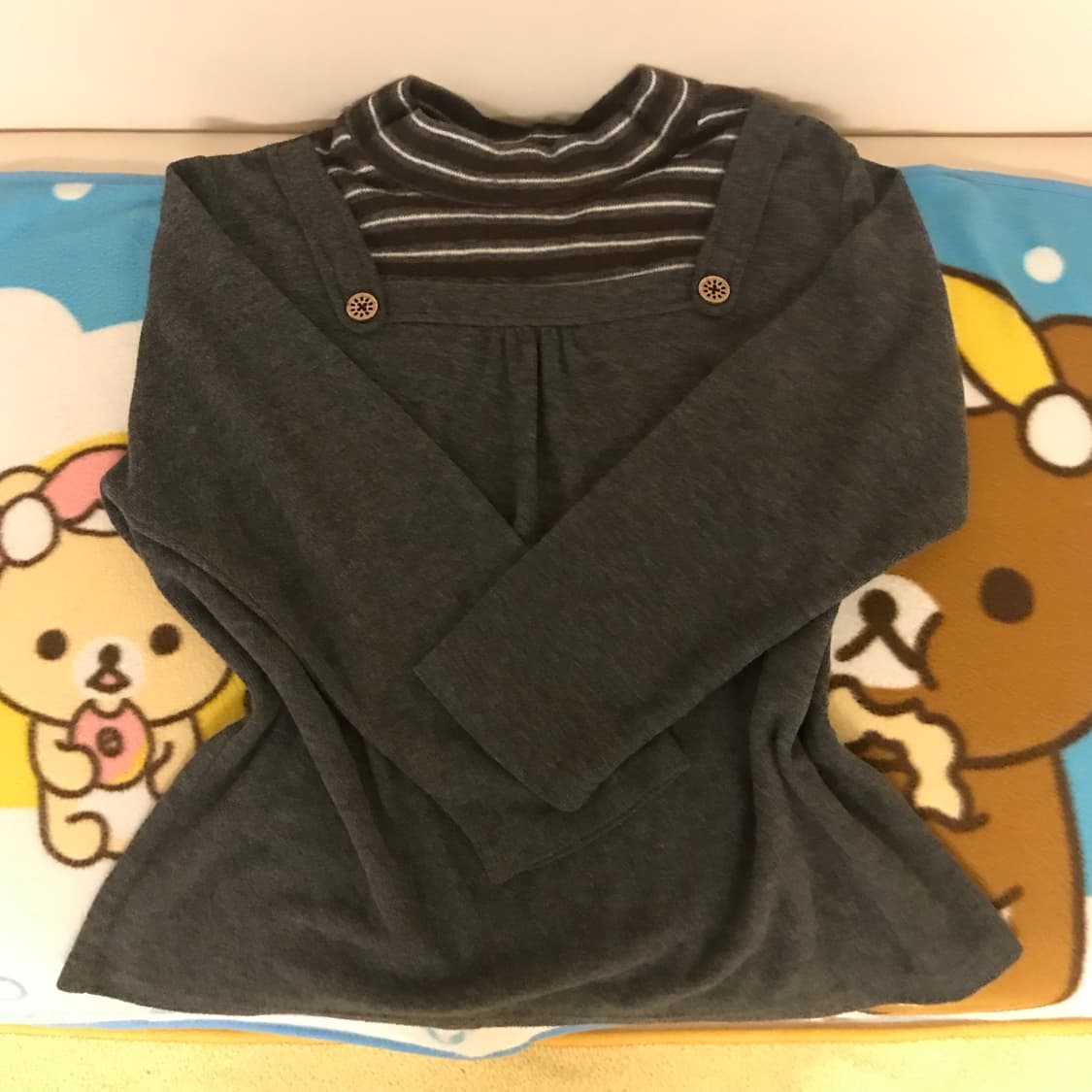 마루빈티지 단추 레이어드 반폴라 니트 상품이미지1