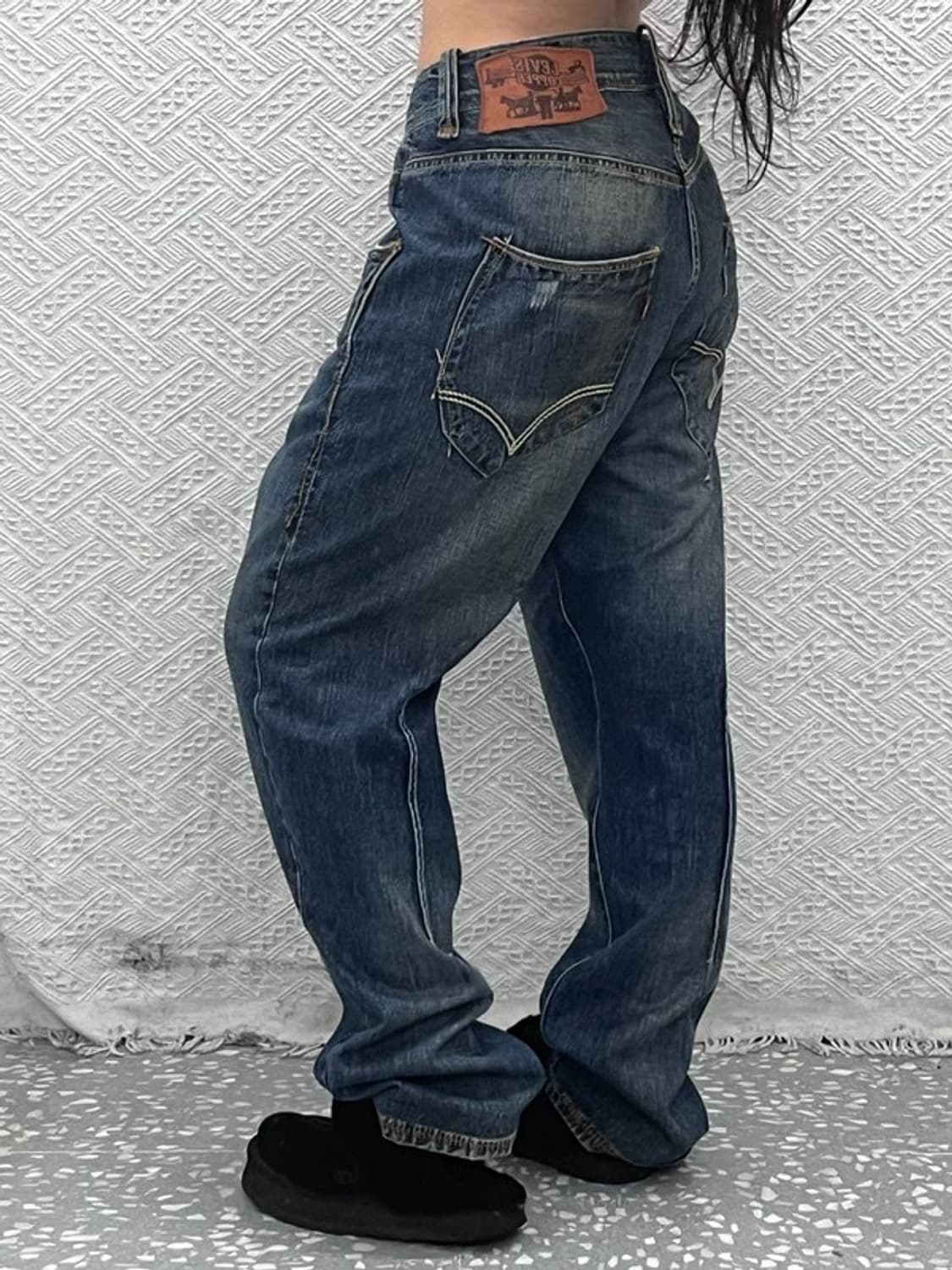 리바이스 쿠퍼 웨스턴 빈티지 포켓 스티치 데님팬츠 34인치 C10605 상품이미지1