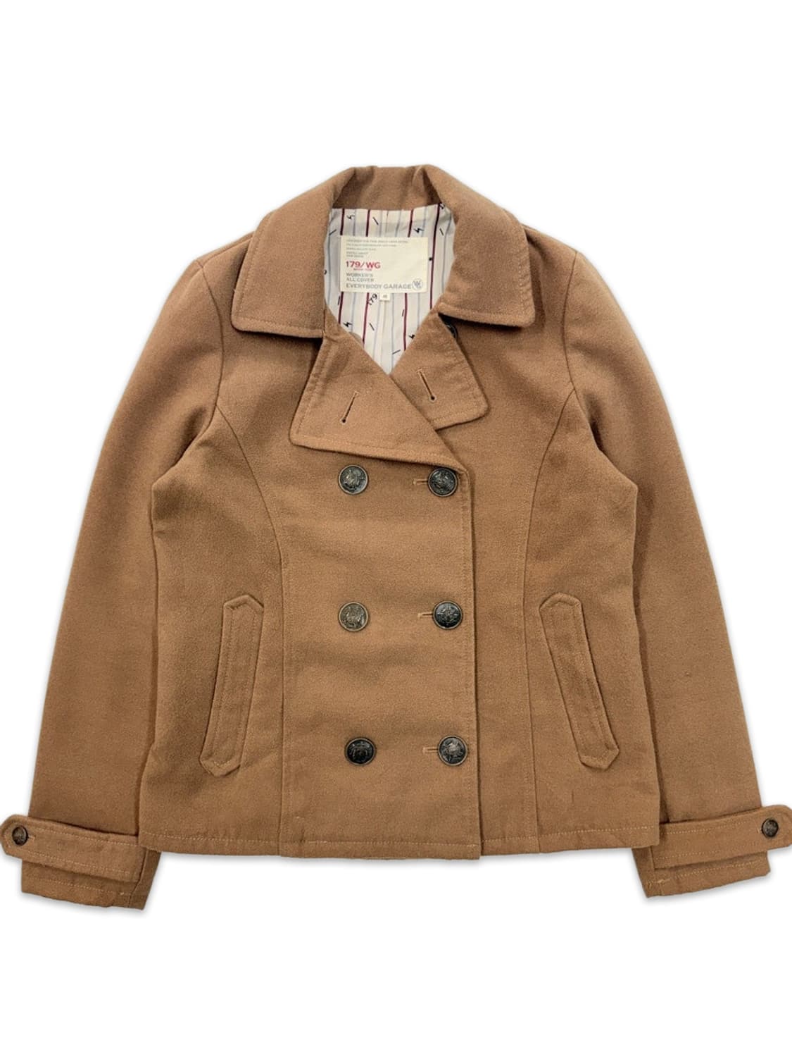 빈티지 179/WG 니콜클럽 라이트 브라운 더블 하프 코트 상품이미지1