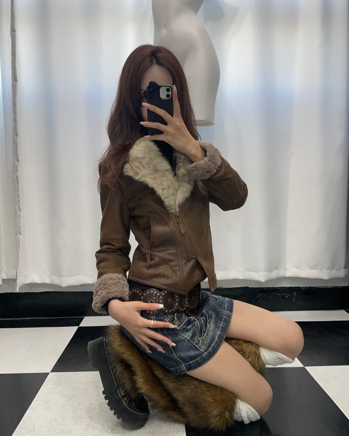 🎸브라운 스웨이드 퍼 자켓🎸 상품이미지3