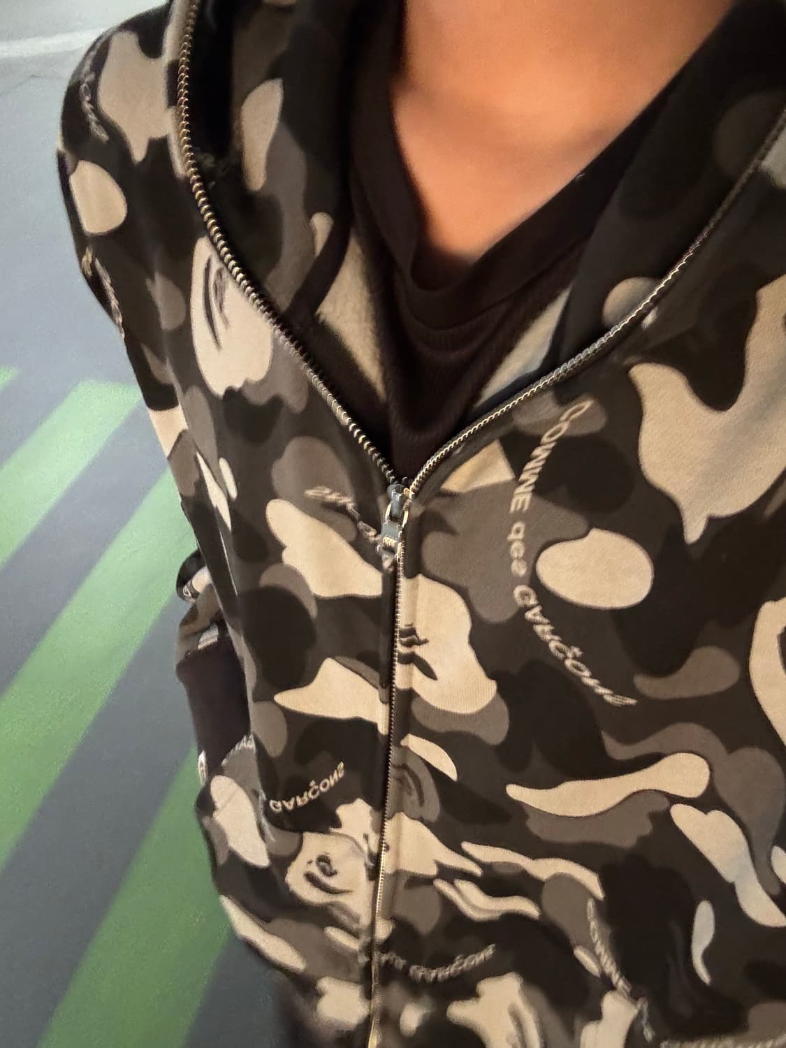 (M) 베이프 x  꼼데가르송 샤크 후드집업 상품이미지4