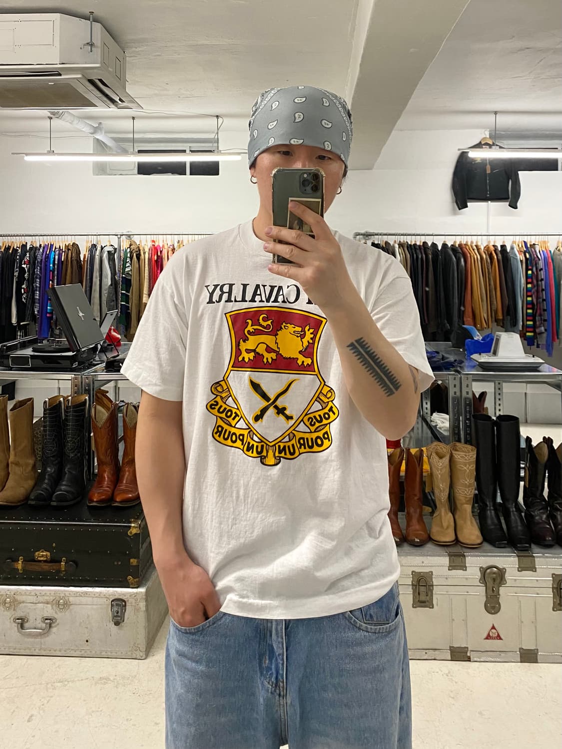 90s U.S ARMY 15th cavalry regiment 미육군 티 상품이미지6