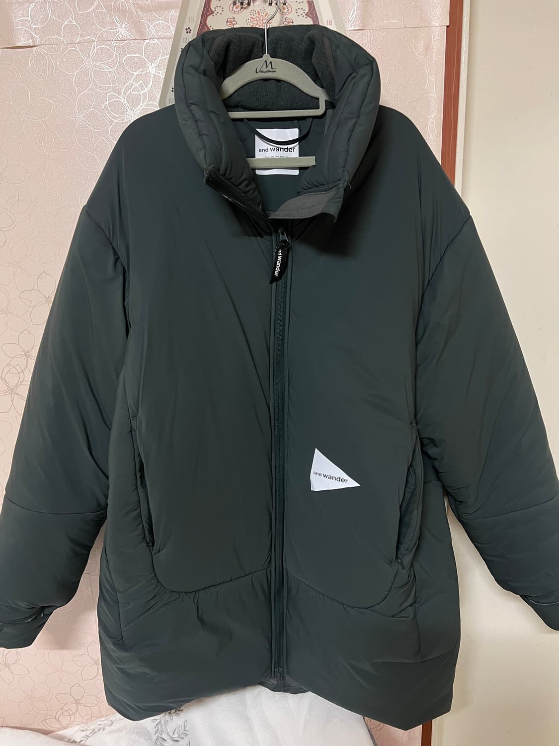 앤드원더 and wander 탑 플리스 코트 세이지 그린 L/XL 상품이미지1