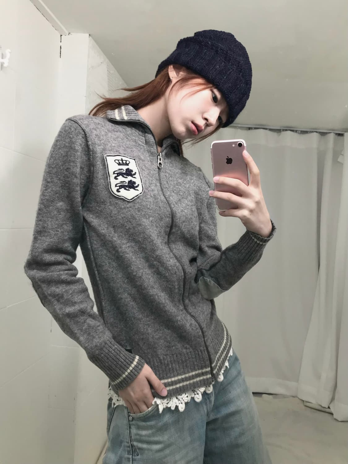 스카치 앤 소다 와펜 그레이 니트 집업 상품이미지1