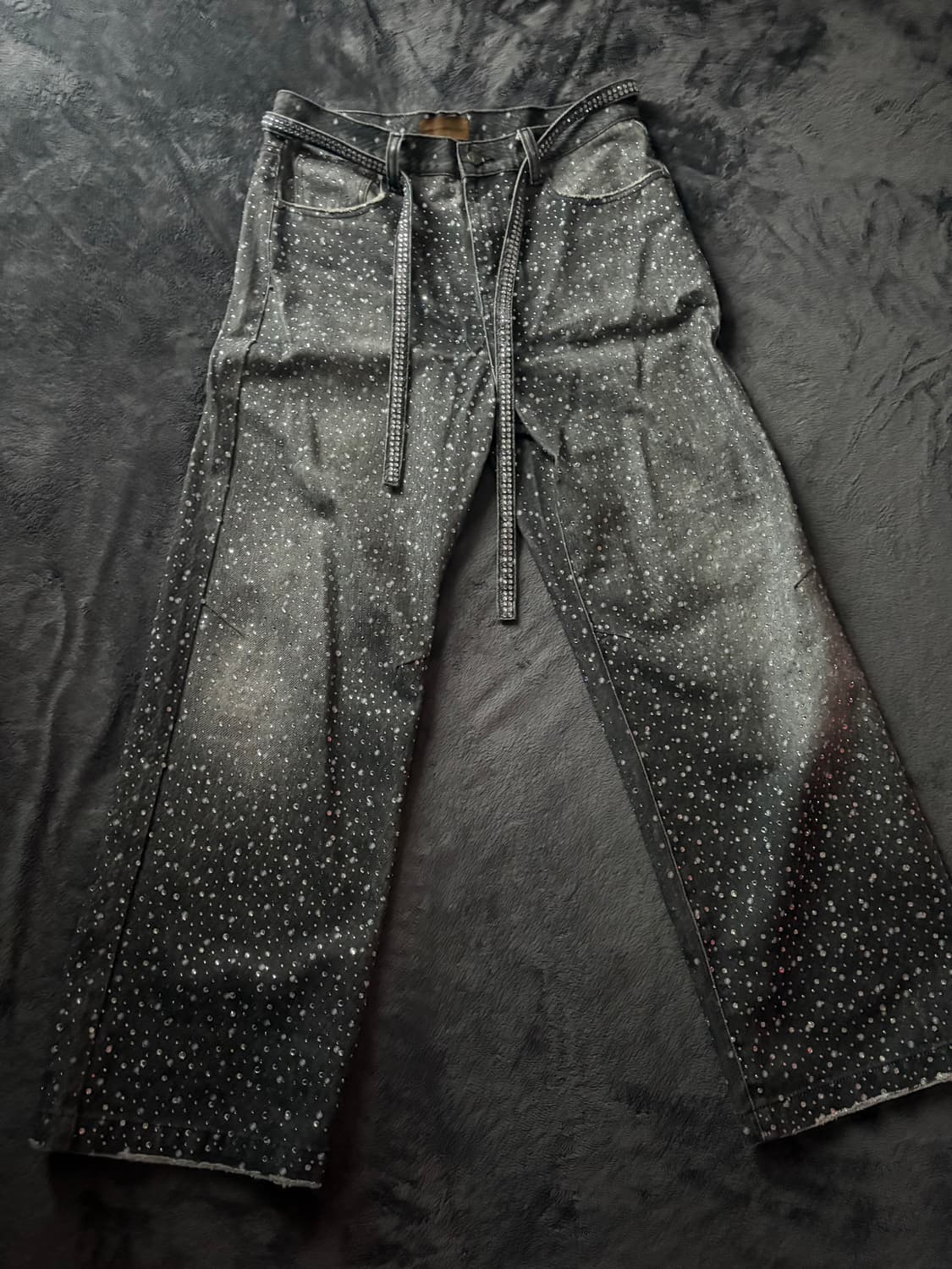 Birthofroyalchild Swarovski pants Denim 상품이미지3