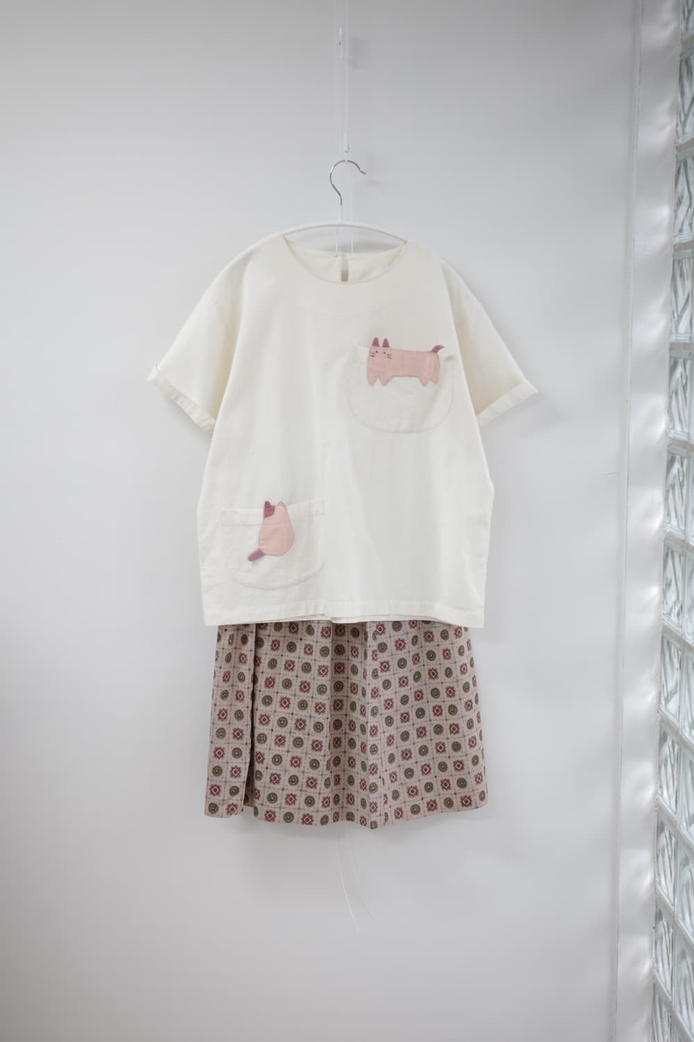 Vintage pattern middle skirt 상품이미지4