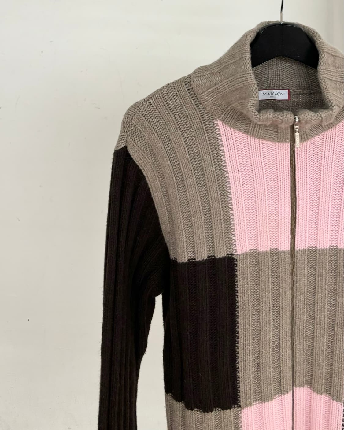 막스 앤 코 패치워크 니트 집업 상품이미지3