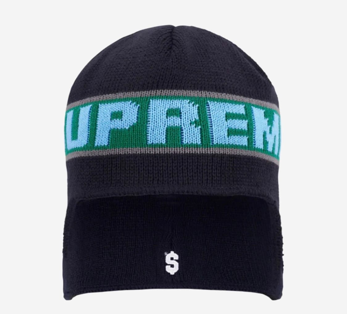 Supreme Earflap Beanie Navy - 23FW 상품이미지1