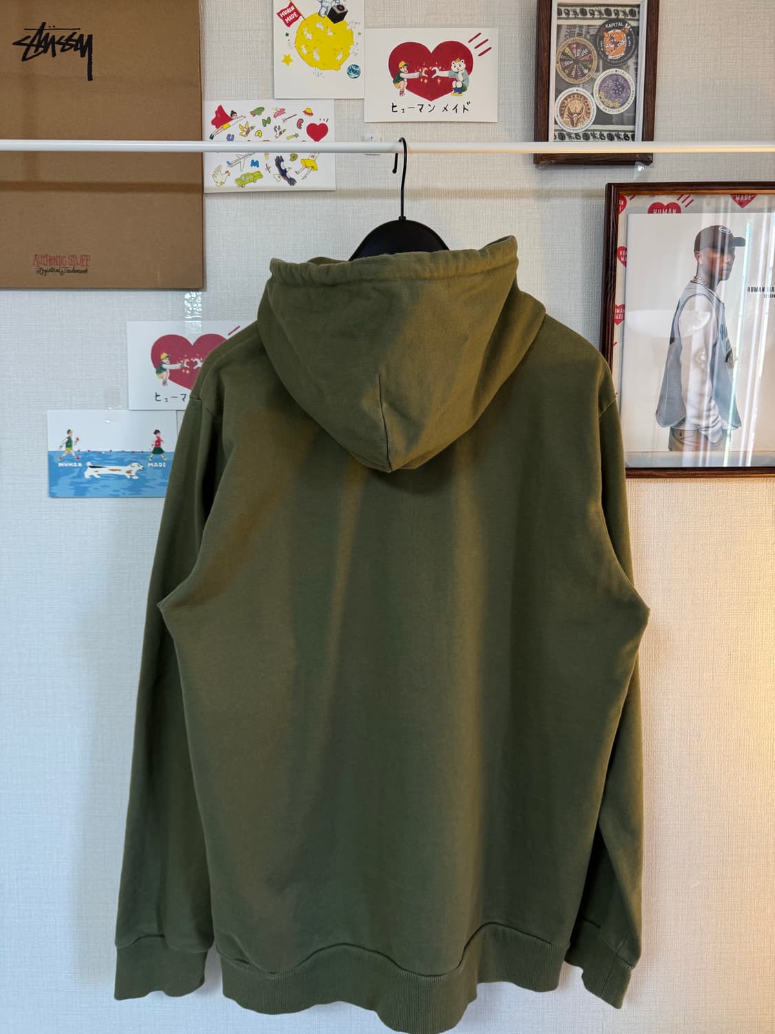 [XL]칼하트wip 프린팅 코튼 후드티 카키 상품이미지2