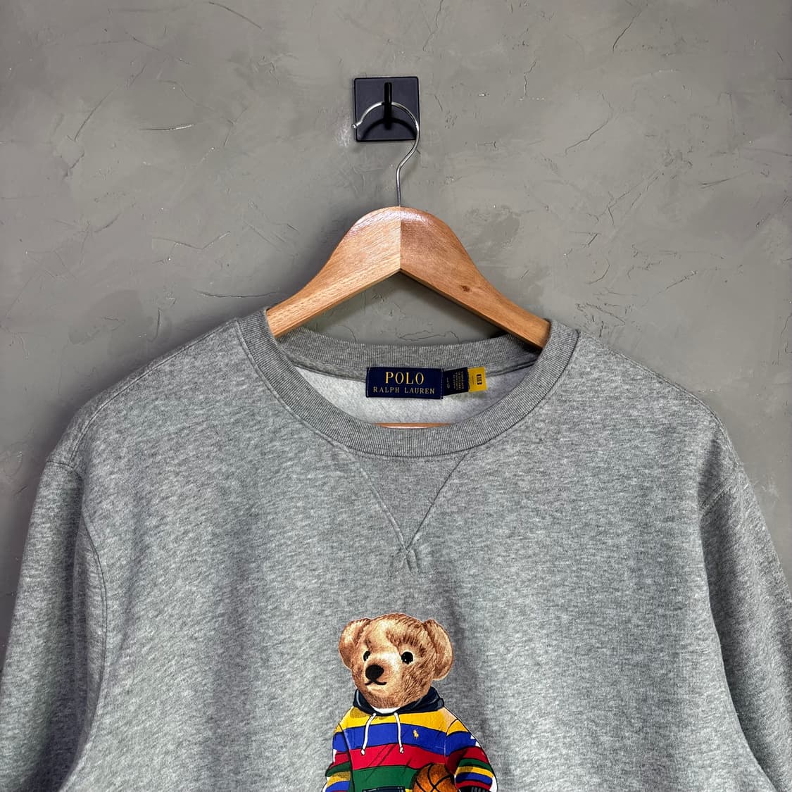 폴로 랄프로렌 베어 맨투맨 그레이 상품이미지3
