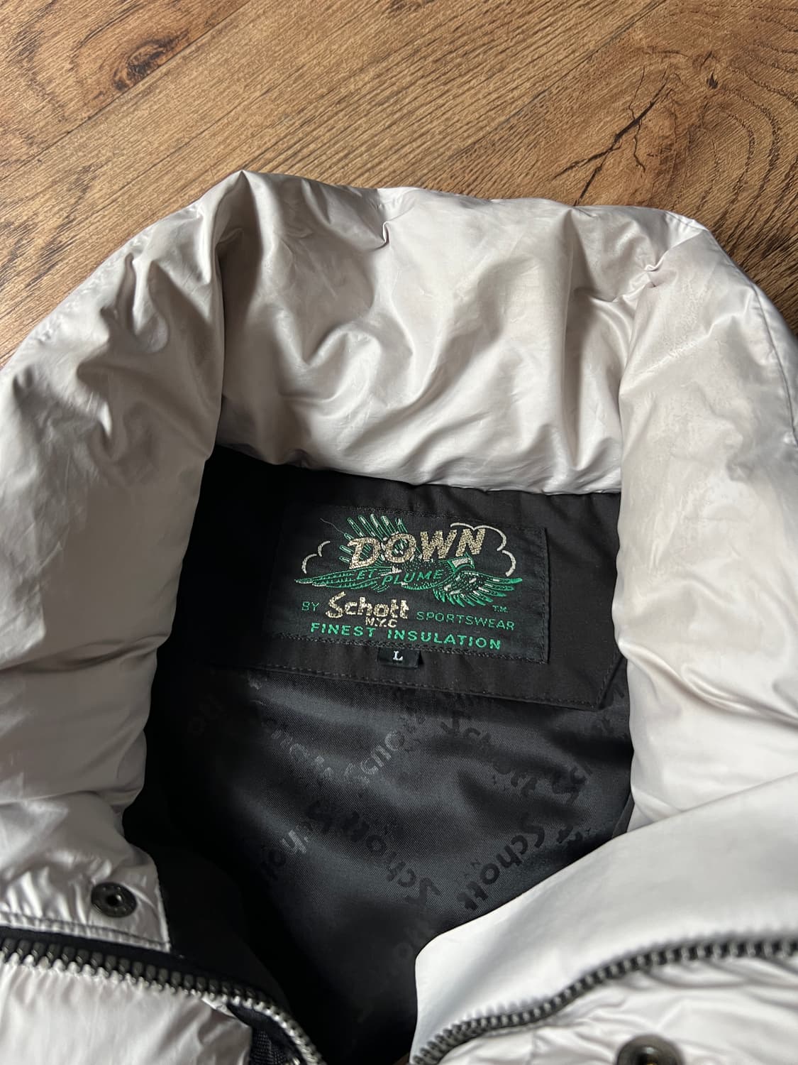 [L]SCHOTT DOWN 쇼트 헤리티지 다운 베스트 상품이미지2