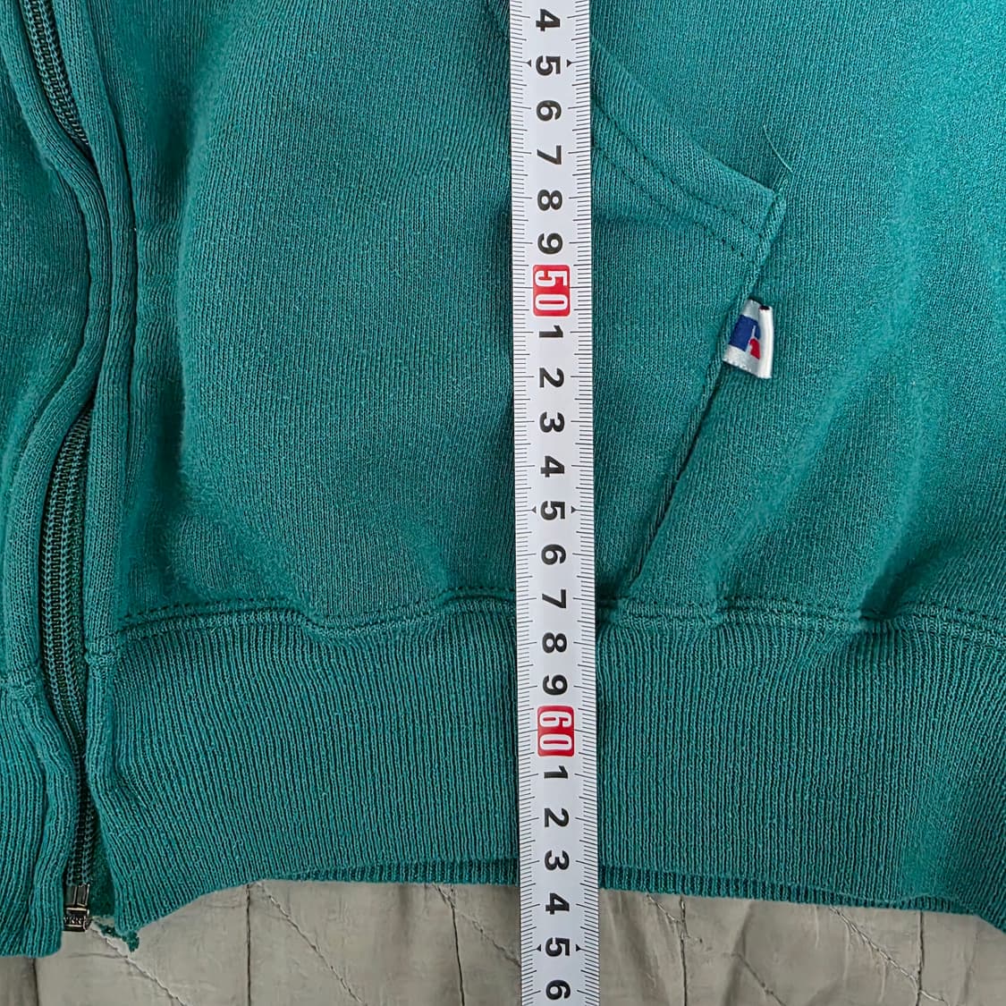 [XXL] 90s 빈티지 러셀 애슬레틱 틸그린 후드집업 ver. 굿컨디션 상품이미지7