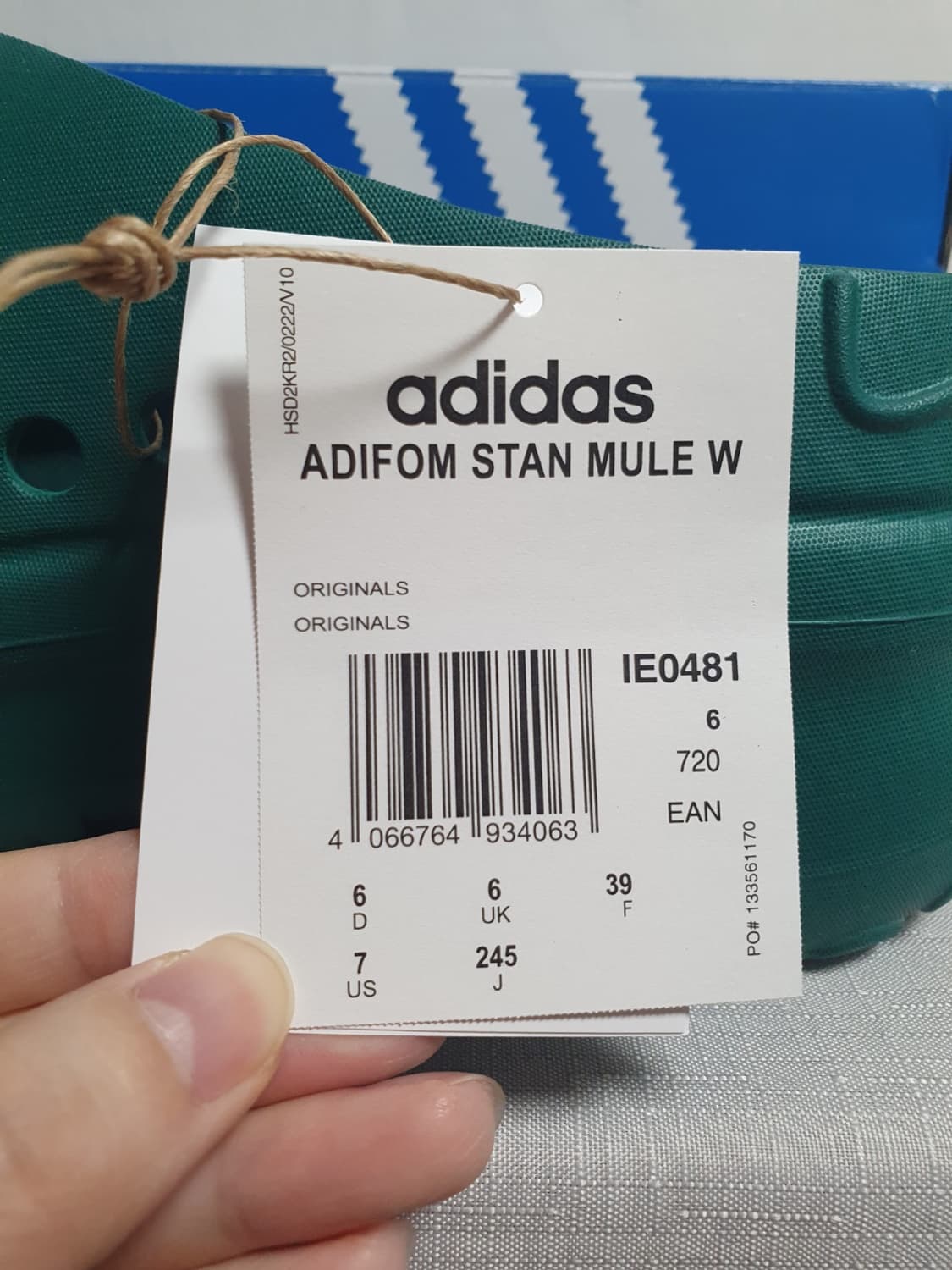 미사용 새상품 245mm 아디다스 뮬 아디폼 스탠스미스 컬리지에이트 상품이미지8