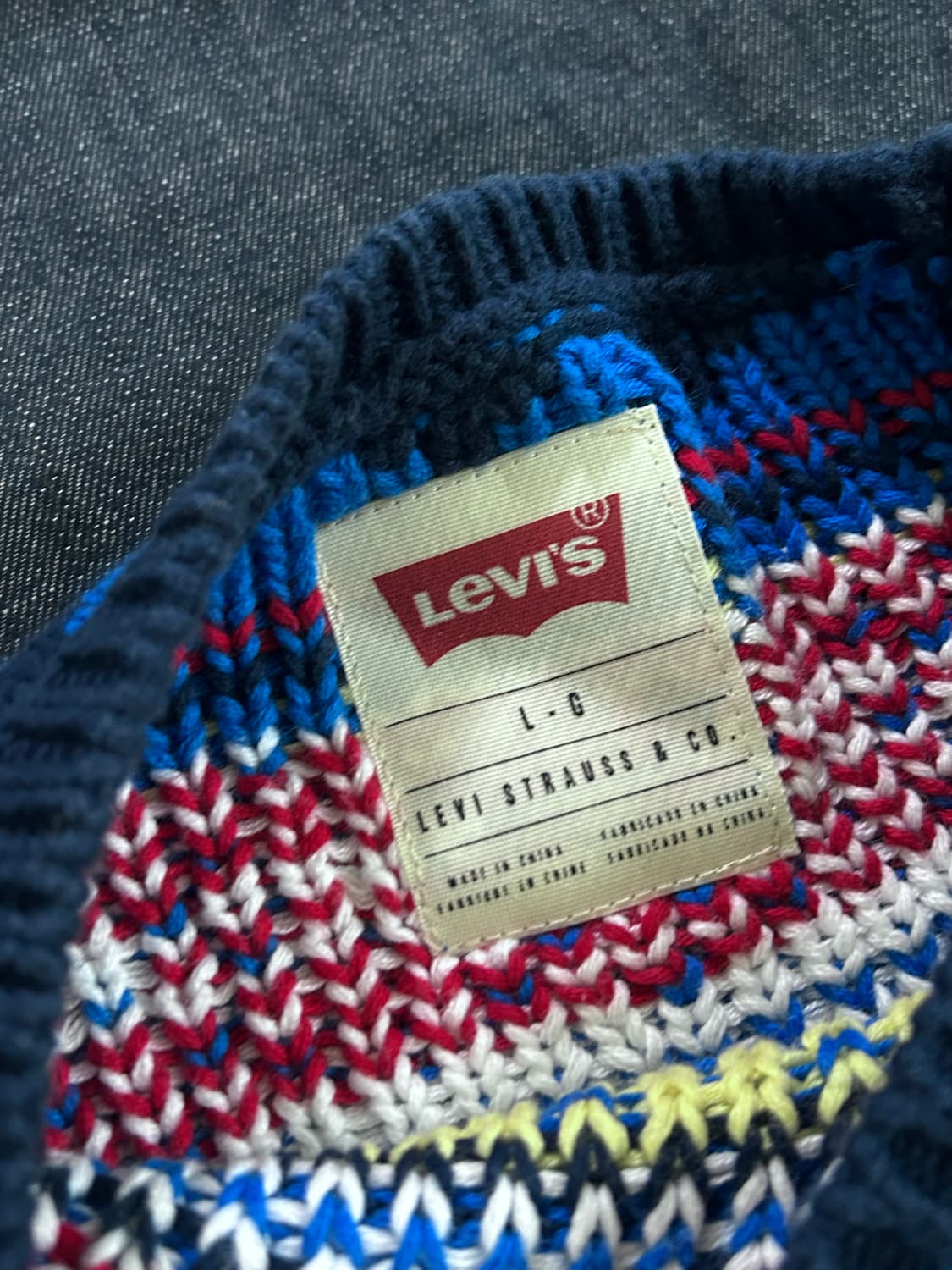 2013 리바이스 페어아일 패턴 코튼 니트 상품이미지4