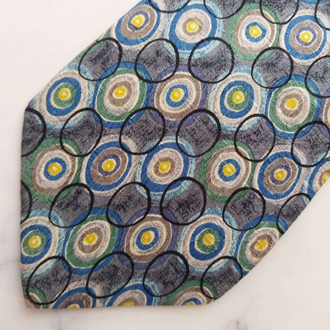 에르메네질도 제냐 그레이 패턴 넥타이 9.7cm S~A+등급 K2433
 상품이미지6