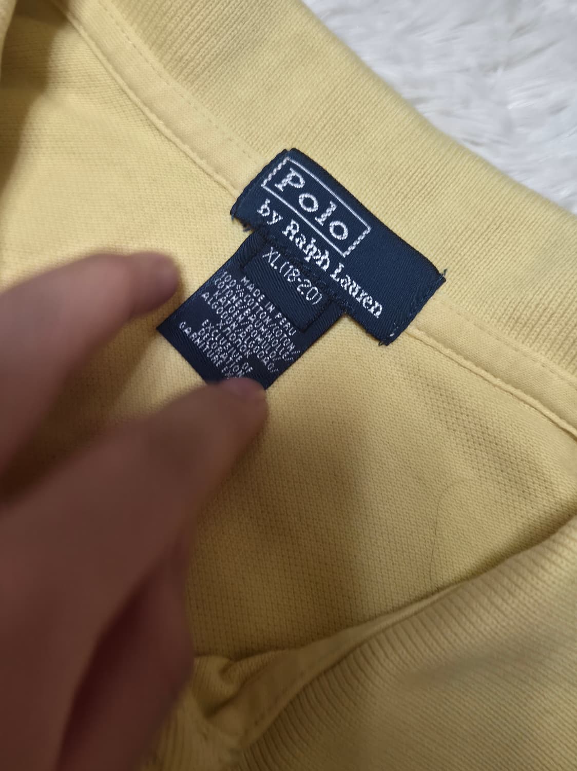 폴로 네이비빅포니 연노랑 카라반팔 XL(18~20) 상품이미지2