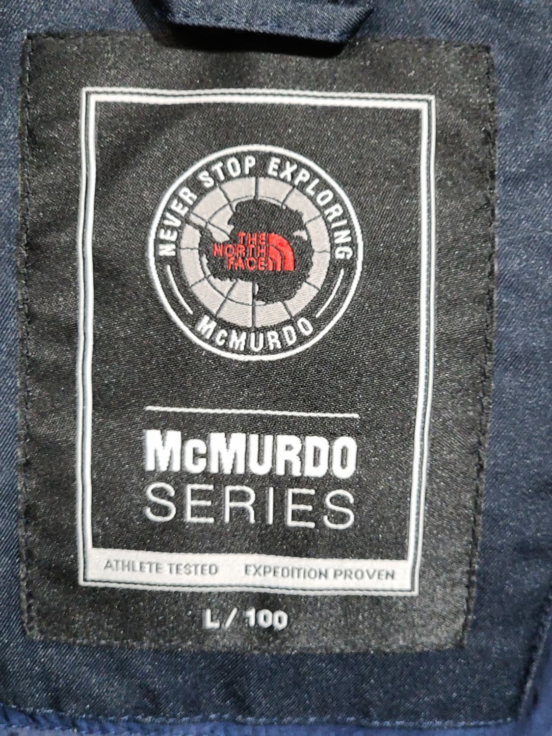 (L) 노스페이스 맥머도 패딩점퍼 네이비 오리털 다운자켓 후드  상품이미지3