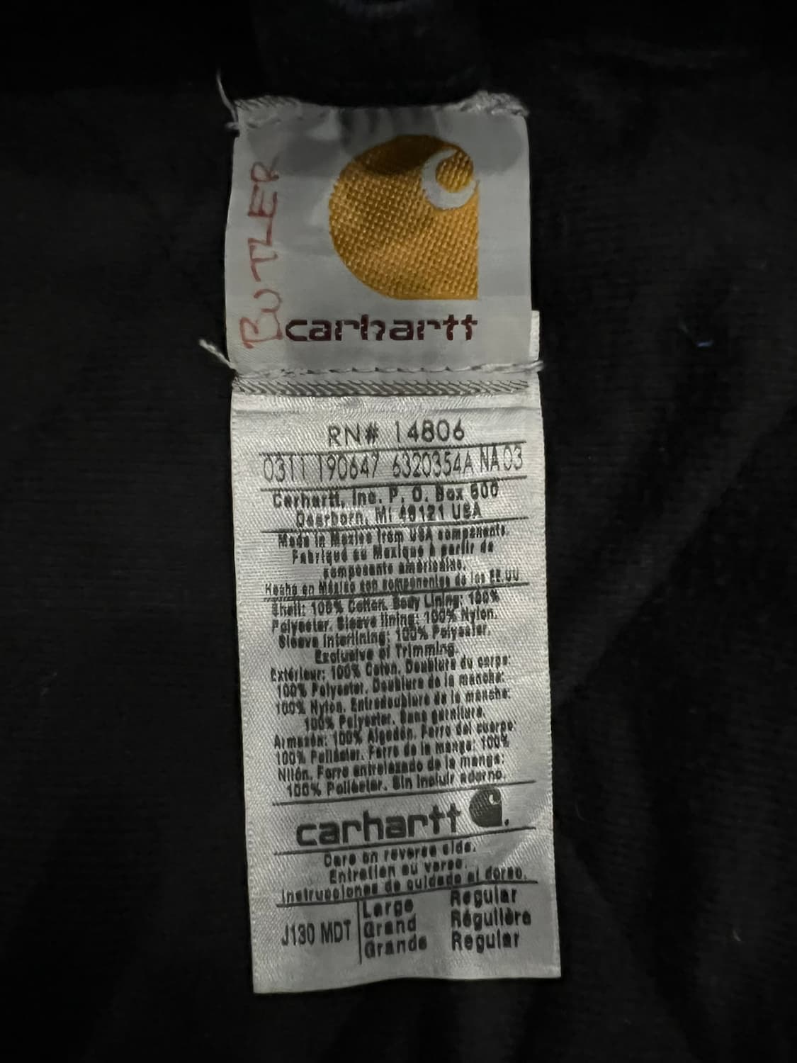 (L) 칼하트 덕 액티브 후드자켓 J130 MDT 미드나잇 상품이미지4