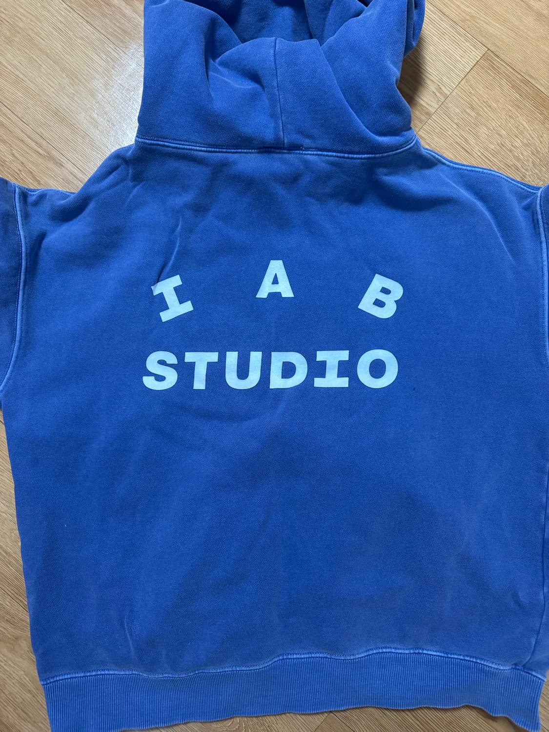아이앱 스튜디오 피그먼트 후드티 블루 M 상품이미지2