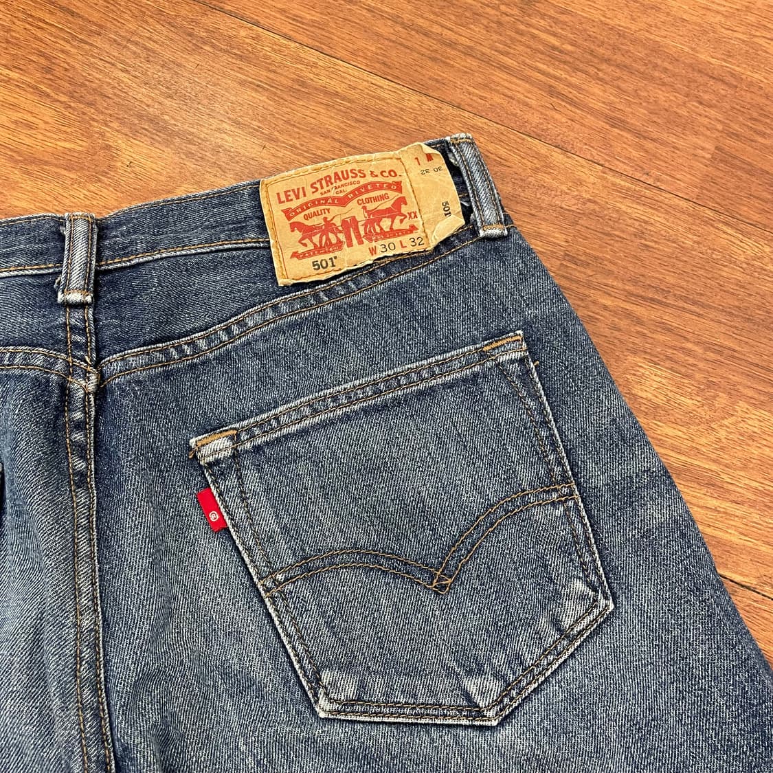 리바이스 501 중청 데님팬츠 상품이미지3