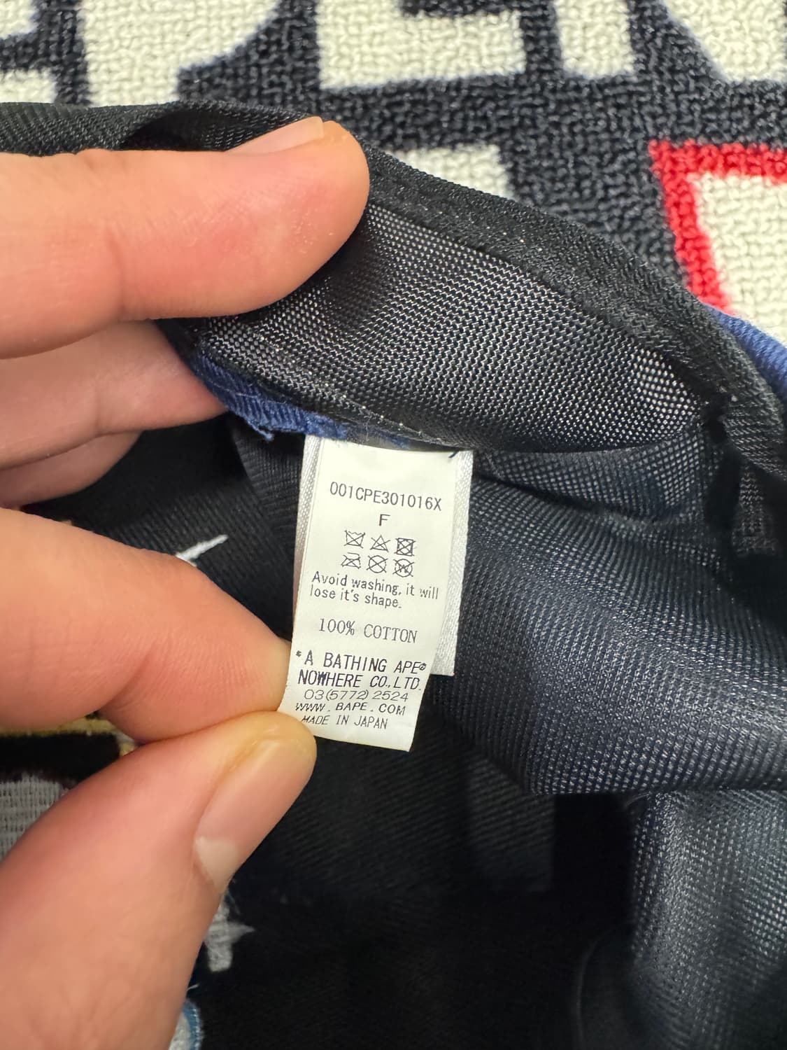 베이프 비지 워크 나인티 쓰리 스냅백 블루 상품이미지7