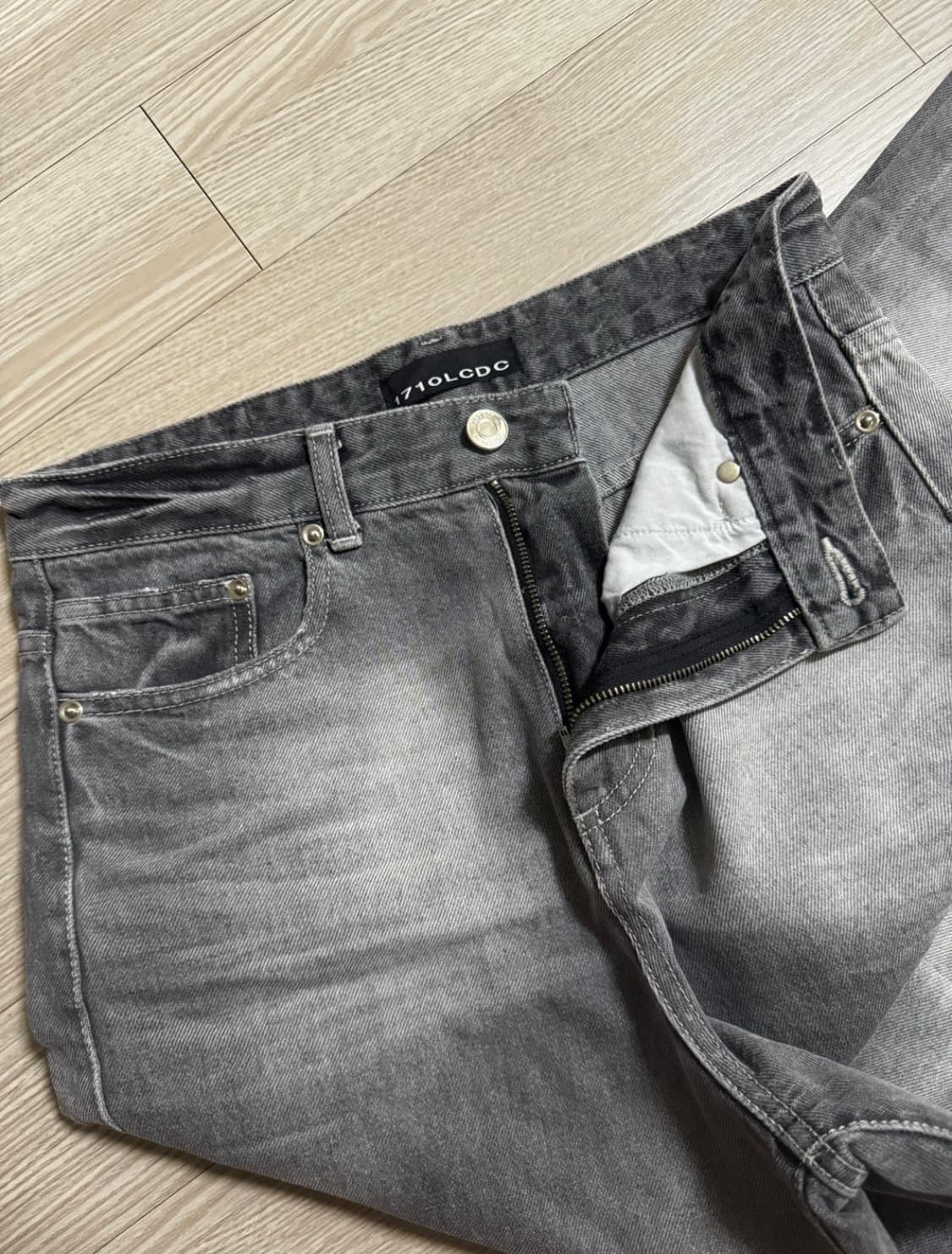 LCDC 브러쉬 와이드 데님 그레이 상품이미지5