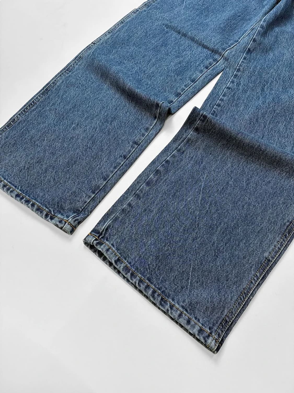 리본빛 RIBBONBIT 루즈 테이퍼드 데님 팬츠 PN5350 상품이미지4