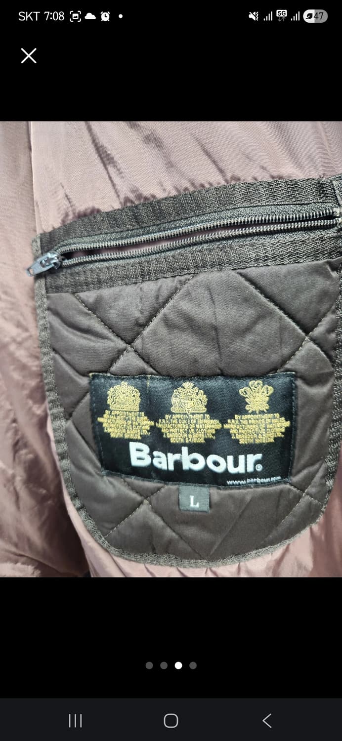 바버 퀼팅 자켓 L 상품이미지4