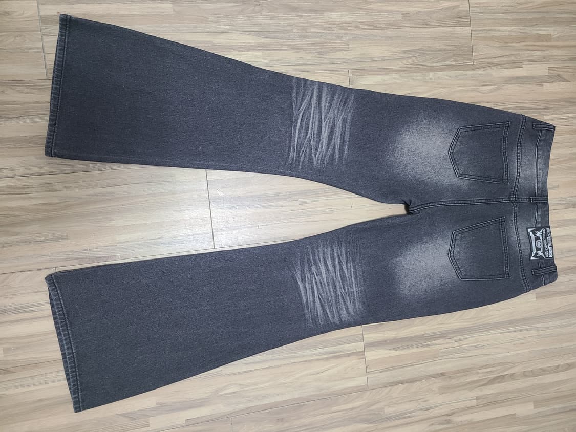 Dnsr 시그니처 플레어 데님 팬츠 빈티지블랙 M 새상품 상품이미지4