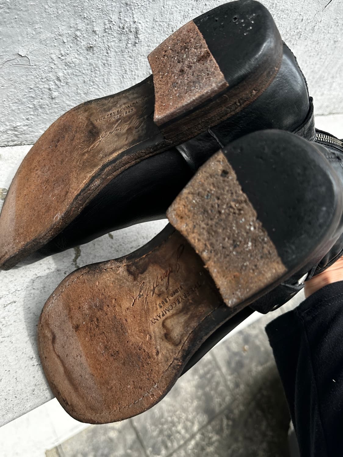 00s FRYE Harness Boots Black Leather 8D 상품이미지5