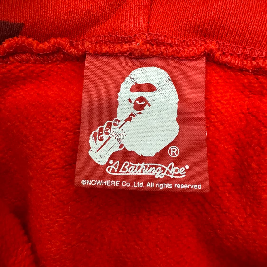 L BAPE 베이프 x 코카콜라 적계 후드 집업  상품이미지7