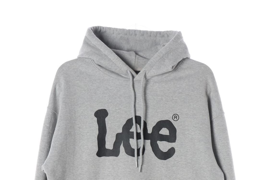 LEE 빅 트위치 로고 후드티 멜란지 그레이 S 상품이미지3