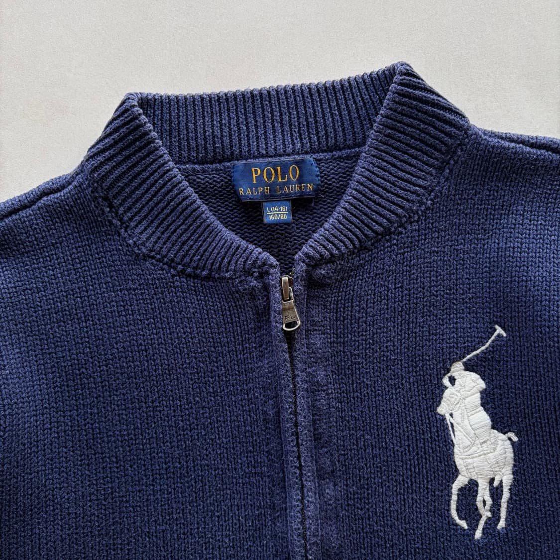 [S]폴로 랄프로렌 빅포니 코튼 니트 집업 상품이미지8