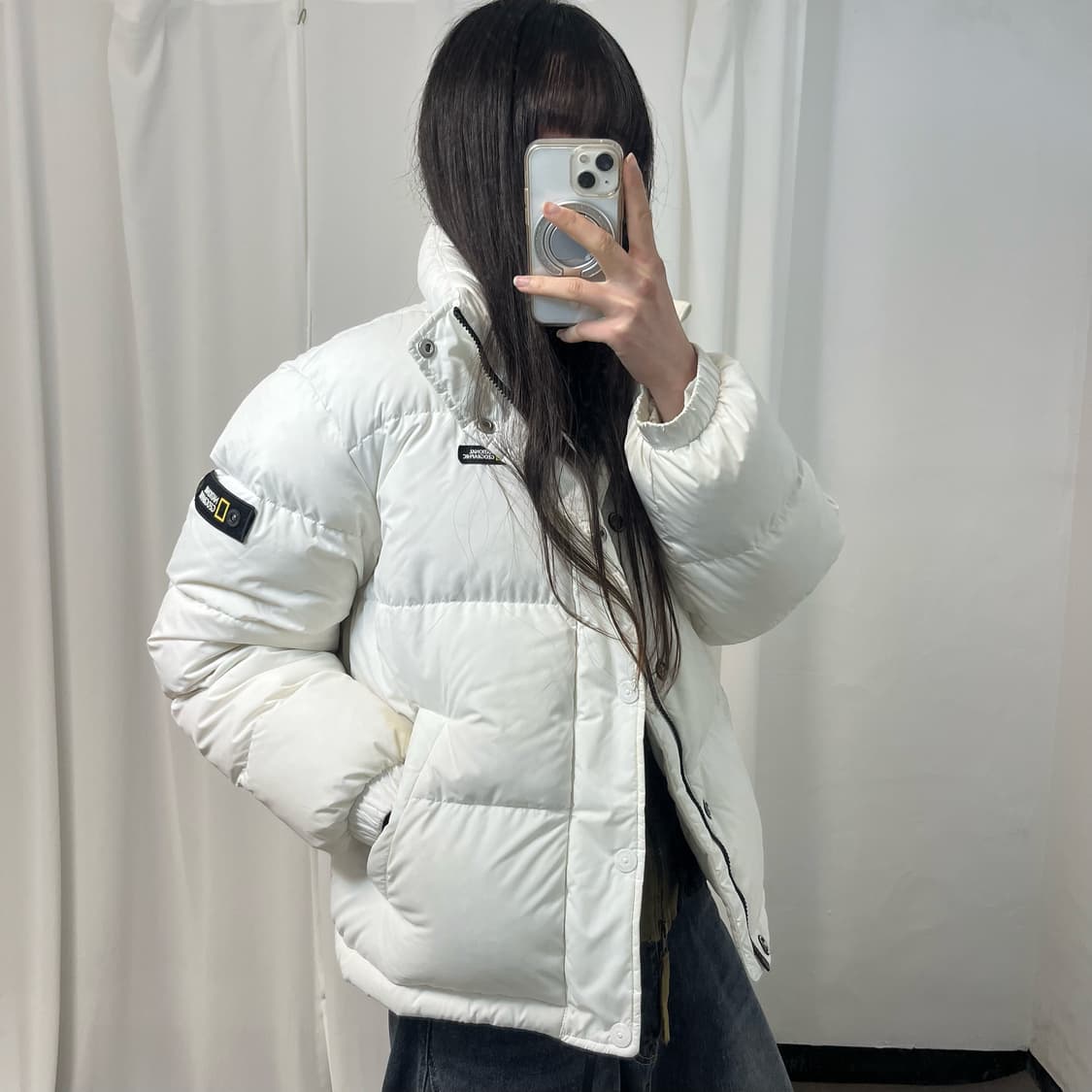 National Geographic White Down Jacket 상품이미지2