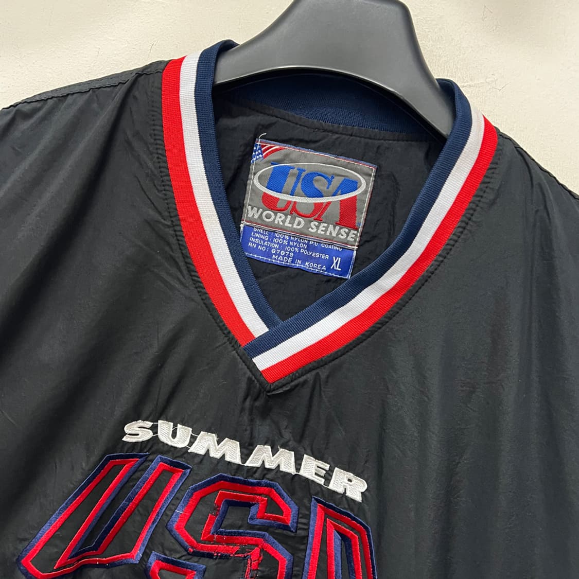 90s USA 1996 애틀랜타 올림픽 썸머 게임 바람막이 웜업 XL 상품이미지3