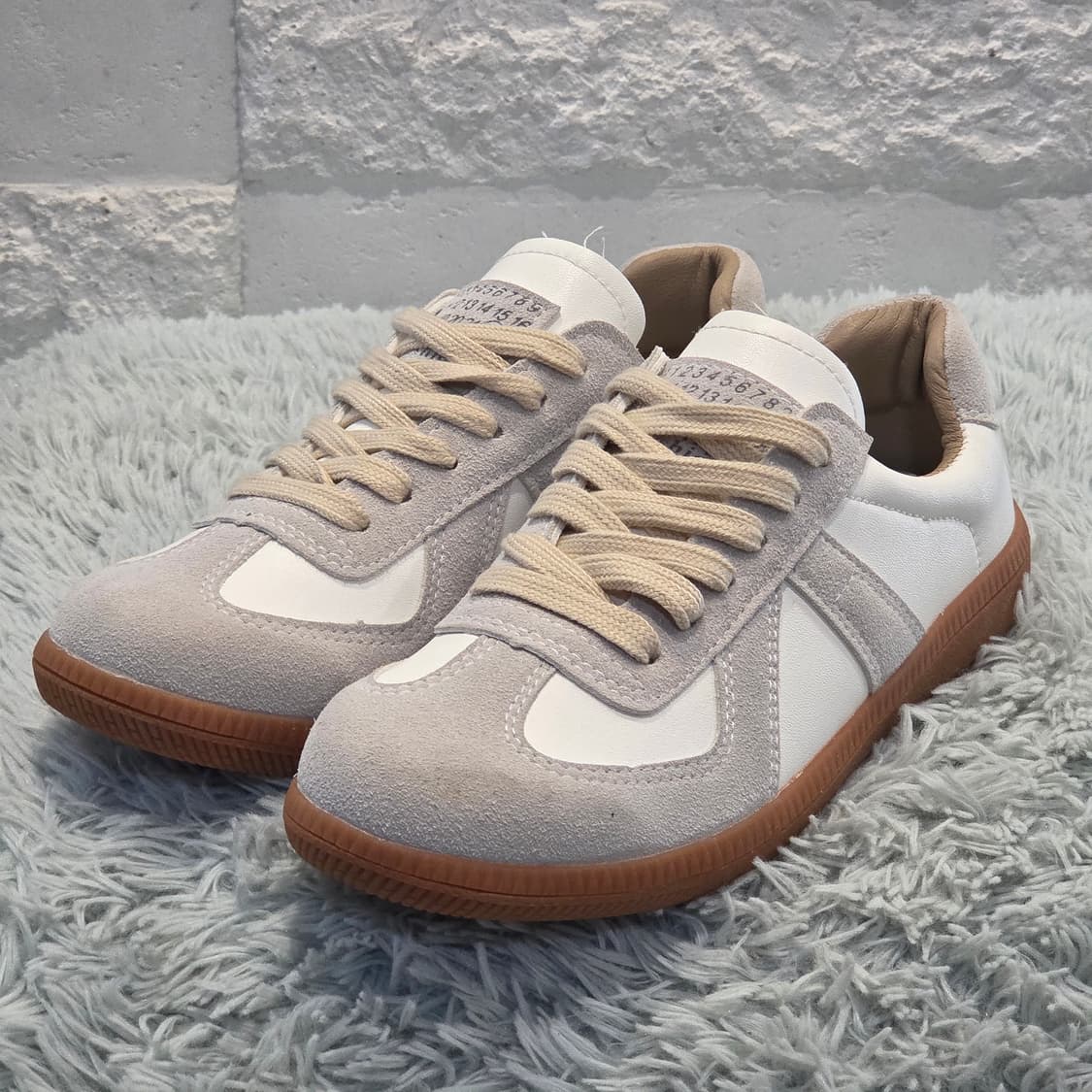 7a-16:메종 마르지엘라 독일군 스타일 화이트 스니커즈(230-235) 상품이미지1