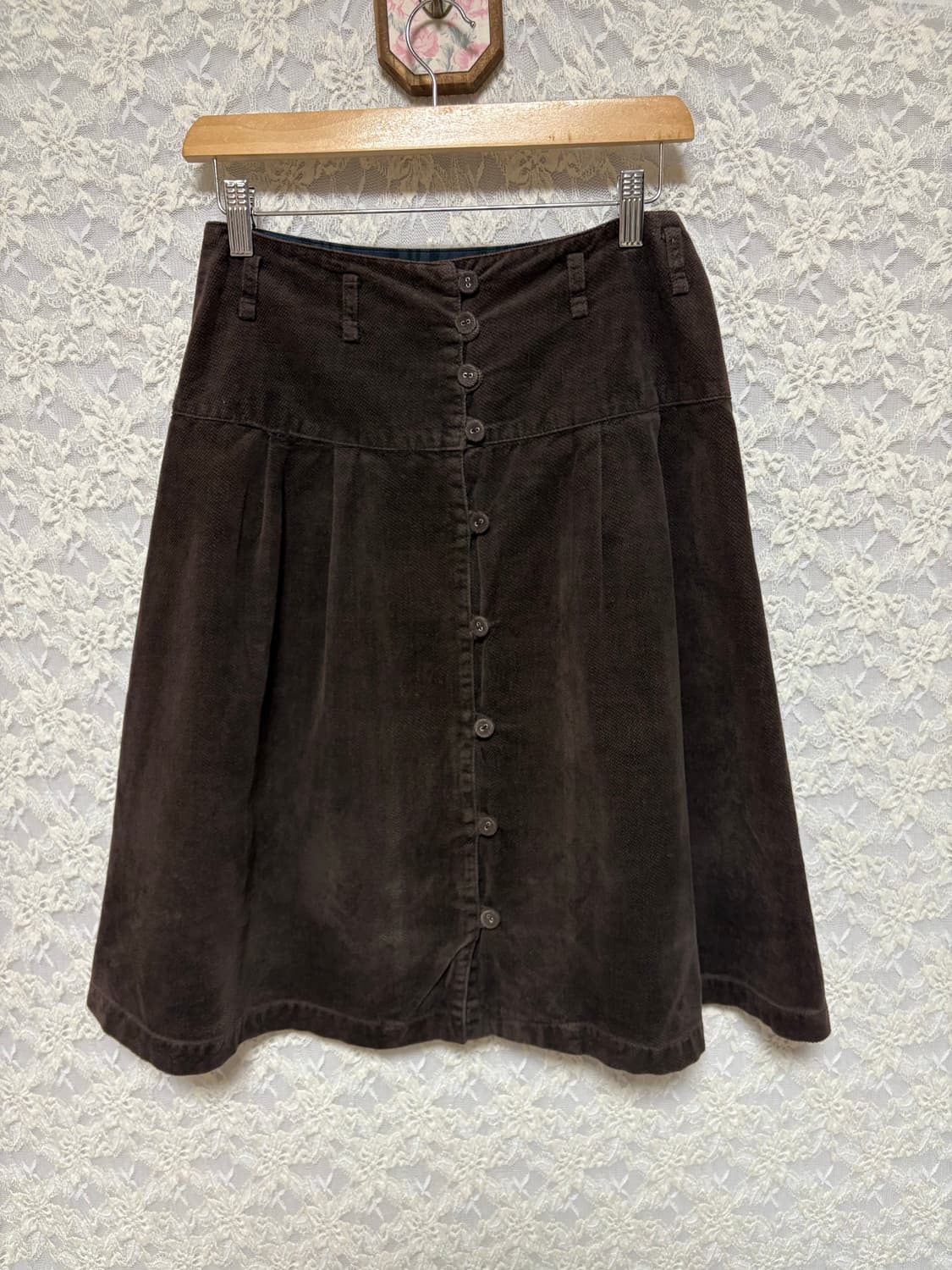 브라운 코듀로이 스커트 상품이미지6